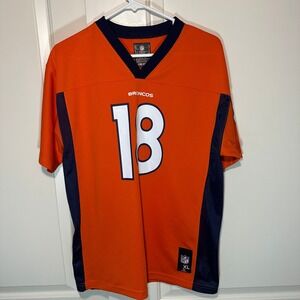 Peyton Manning #18 Denver Broncos NFL Team Apparel Jersey‎ Orange Youth XL 18/20